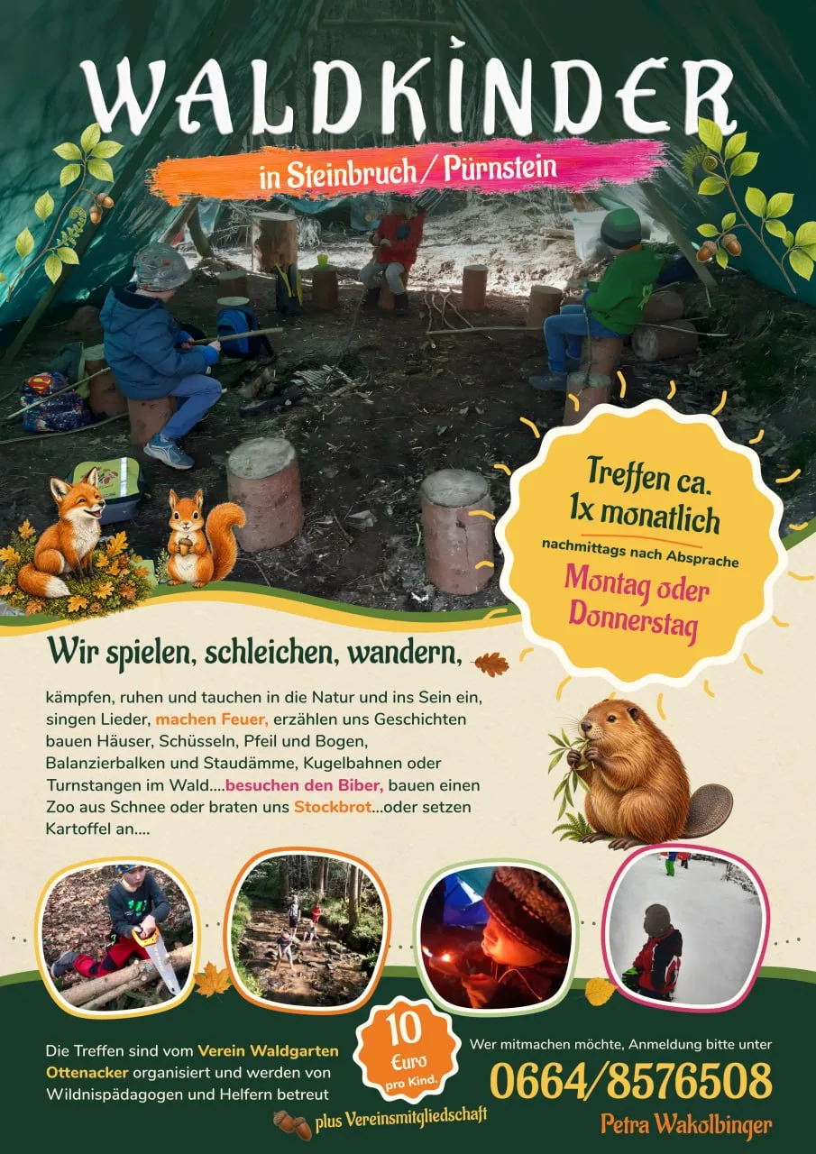 Flyer Waldnachmittage für Kinder